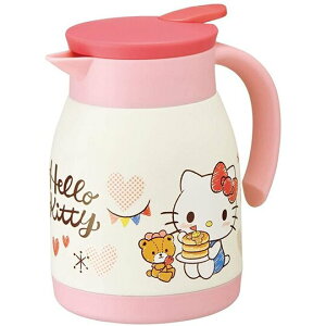 【領券滿額折100】 Hello Kitty凱蒂貓單耳不鏽鋼保溫茶壺/熱水壺- 600ml (粉白 鬆餅)