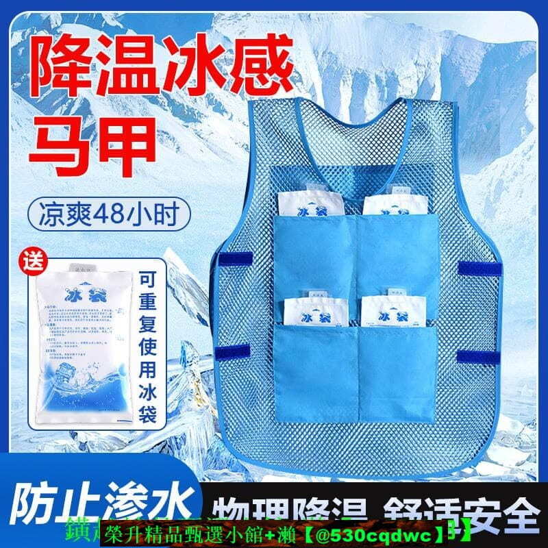 快速出貨【發票】冰袋降溫馬甲製冷背心夏天戶外神器工廠車間工作服工地防暑降溫