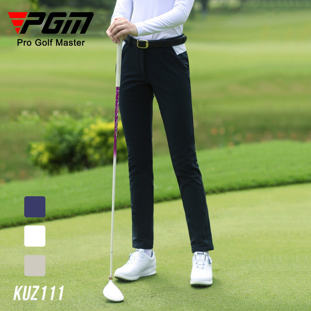 【元素運動】PGM高爾夫褲子女秋季高爾夫女褲長褲服裝防水球褲保暖加絨