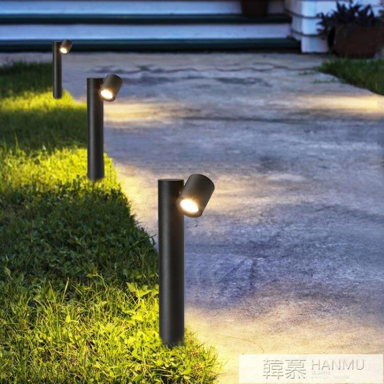 LED戶外防水草坪燈 現代花園庭院燈 創意鋁材雙頭戶外庭院景觀燈