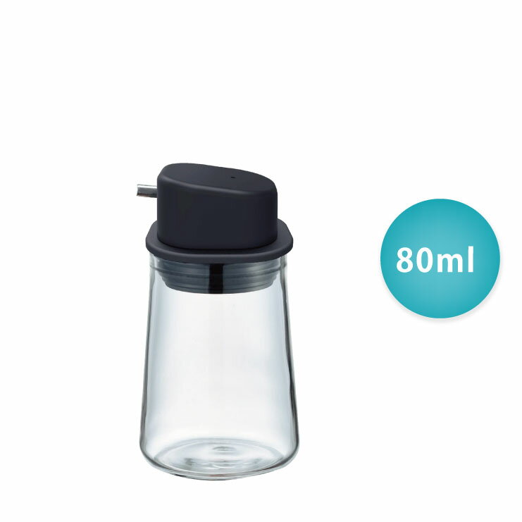 HARIO 辛普利醬汁瓶 玻璃調味瓶 80ml／黑色／SYS-100-B