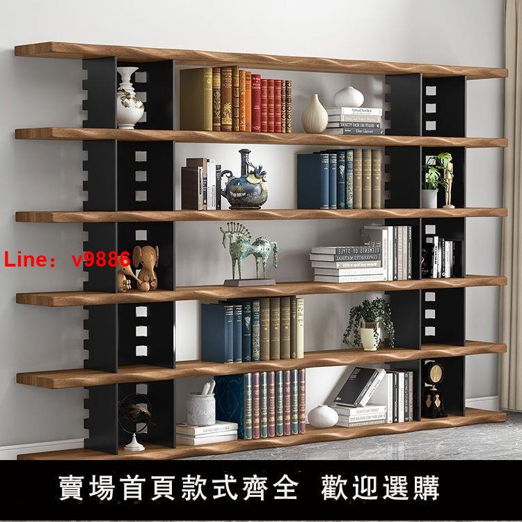 【台灣公司 超低價】書架落地臥室書架復古高檔書柜客廳辦公室多層儲物柜收納置物架