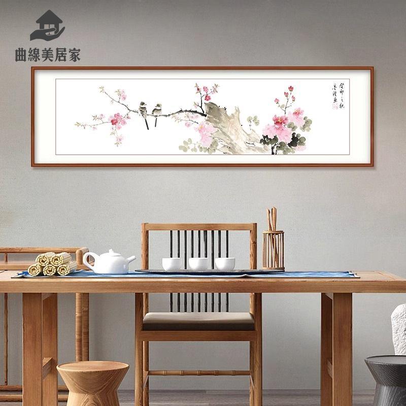 限時下殺 裝飾畫 山水畫 掛畫 牡丹花國畫手工肌理畫花鳥畫中式客廳裝飾畫花開富貴臥室床頭掛畫 八折下殺wy22