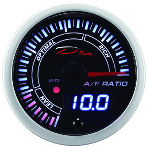 【D Racing三環錶/改裝錶】52mm空燃比錶AFR。SLD25燈可設定警示雙顯示系列