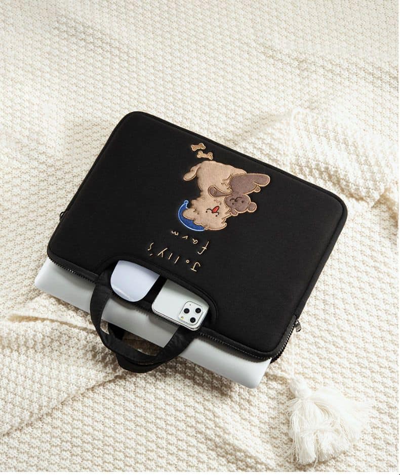 刺繡小狗小熊筆電電腦包 4