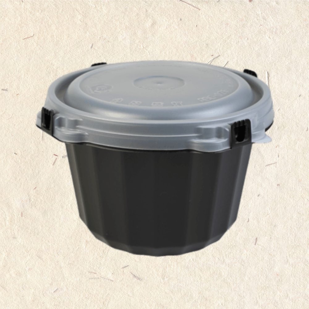 RELOCKS RBC-04 防漏碗 扣式餐盒 微波餐盒 黑色餐盒 自扣盒 外帶餐盒 便當盒 自扣 免洗碗 外帶碗 湯碗 麵碗 餐碗 碗盤 一次性餐盒 環保餐盒 RBC 04 1