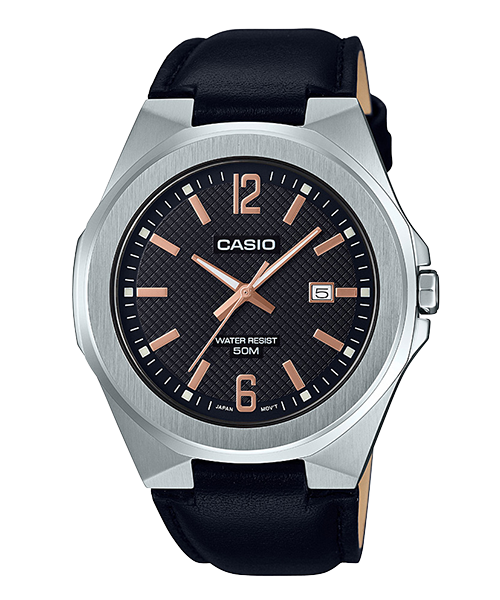【東洋商行】免運 CASIO 卡西歐 超簡約蛇紋錶面皮質腕錶-黑面 MTP-E158L-1AUDF 原廠公司貨 附保證卡 保固期一年