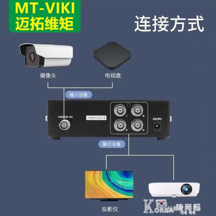 MT-104BC BNC影片分配器1進4出 安防監控攝像頭高畫質模擬 4路 監控攝像