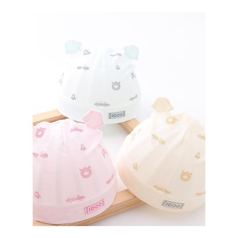 新生女嬰兒帽子春夏薄款胎帽0-3個月純棉護鹵門夏季初生男童寶寶 4