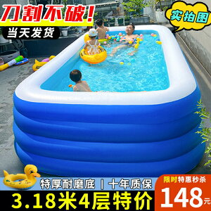 超大型號家用充氣游泳池兒童加厚寶寶折疊洗澡大人小孩戶外戲水池