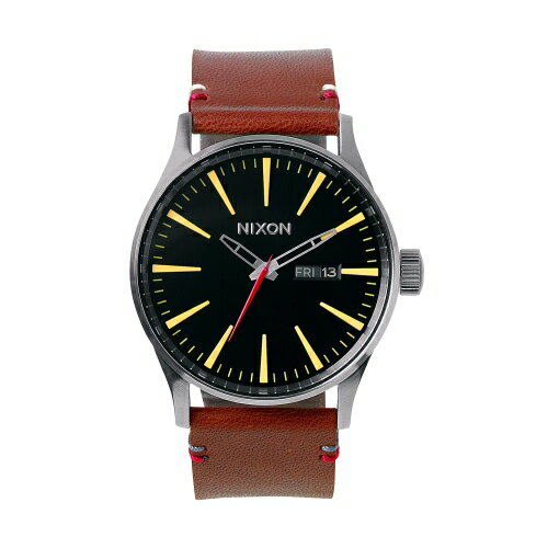 送禮首選★NIXON 追隨潮流咖啡色皮帶腕錶/A105-019 附提袋【全館滿額折價★APP下單點數4倍送】線上購買享 實體門市同步服務