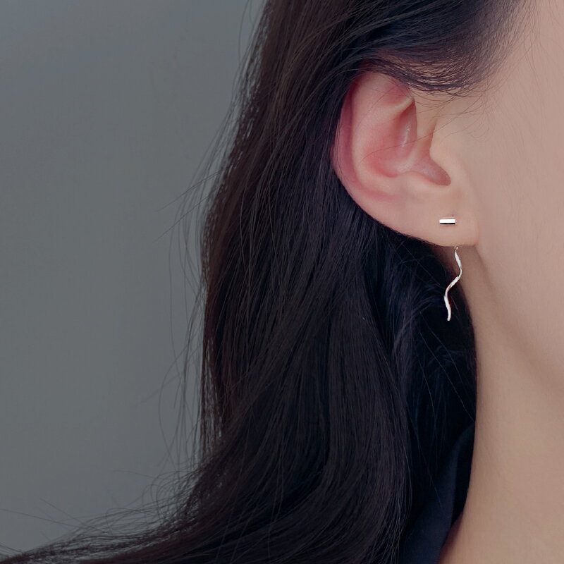 925純銀耳環女年新款潮耳線夏天長款小清新氣質百搭耳飾