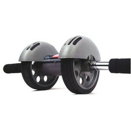 【帶回力雙輪健腹輪-長50*寬17*高14cm-1套/組】健腹器 健腹瘦腹塑腹 全身鍛煉 家用 內建彈簧 給腹肌較弱的朋友幫助-56001