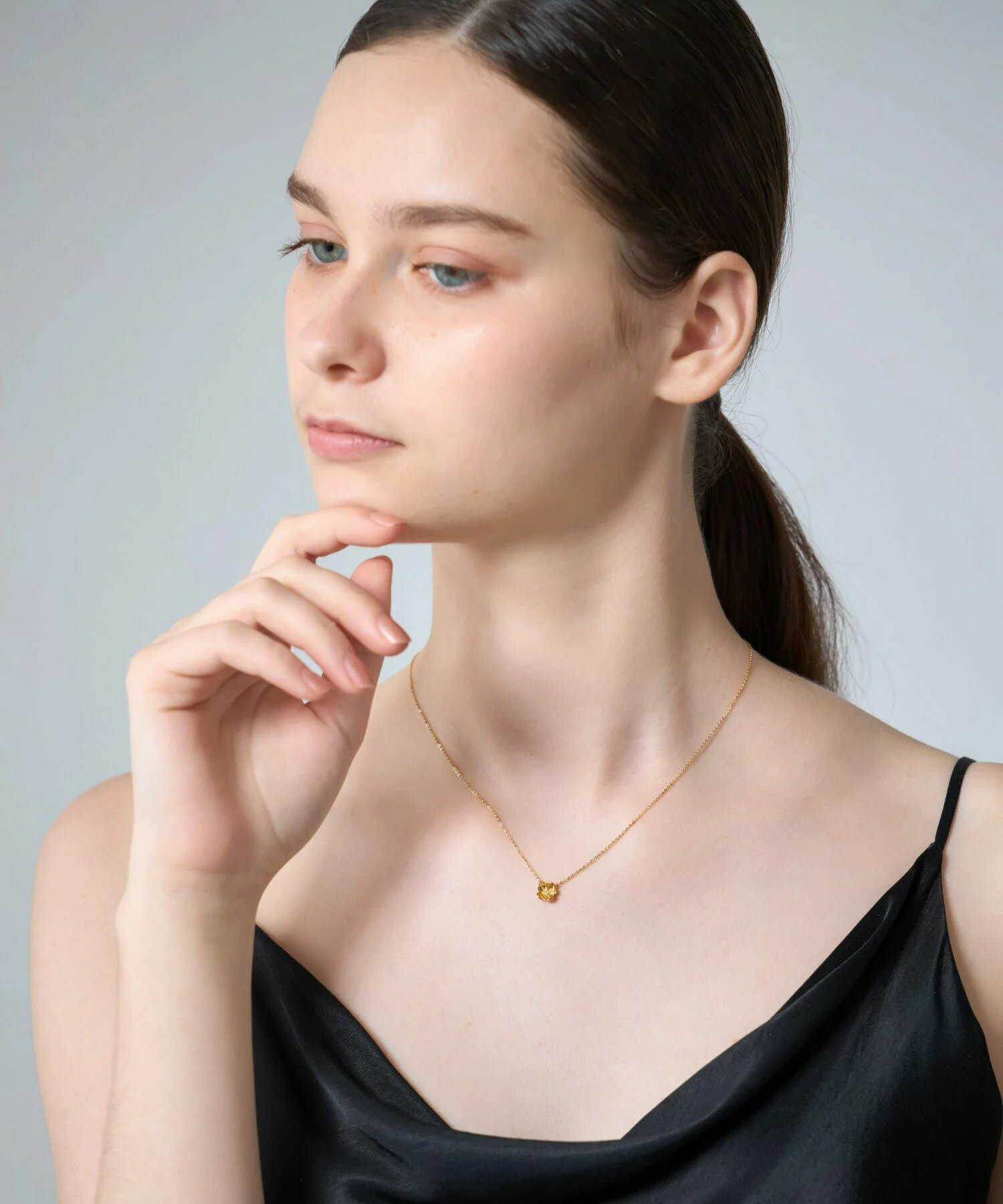 【Fun to Jewelry】ete 天然石花朵項鍊 金色/銀色 | 項鍊 送禮 情人節 [Rakuten Fashion] 5