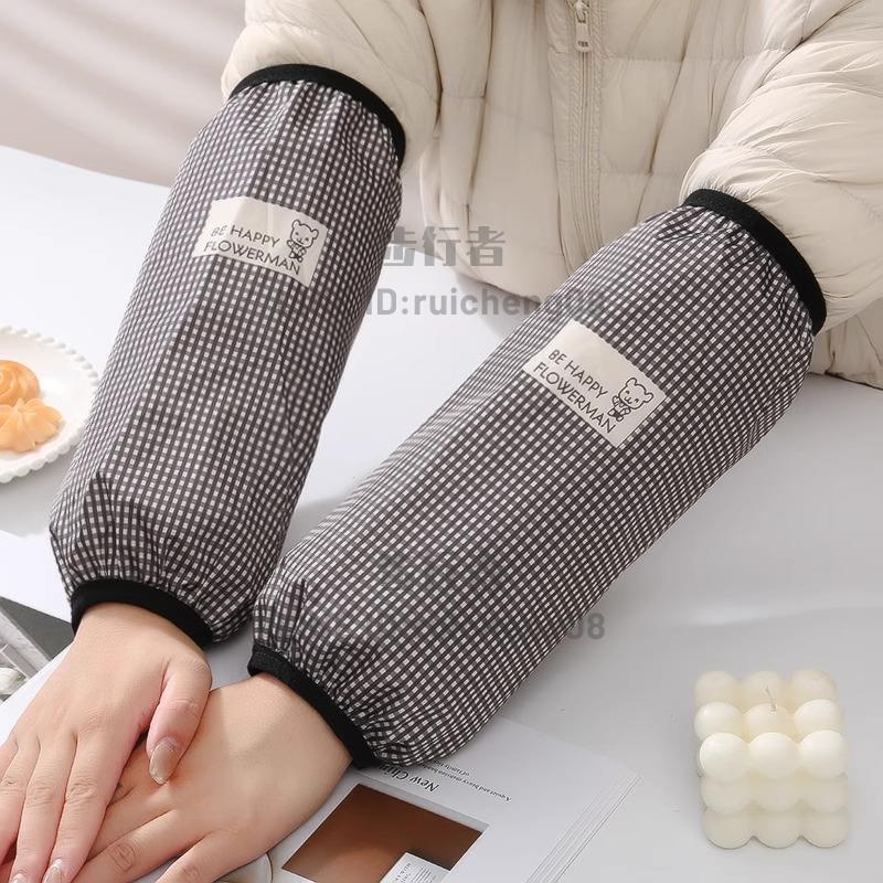 袖套女秋冬季套袖辦公室工作護袖上班手袖羽絨服防臟長款可愛袖頭【步行者戶外生活館】