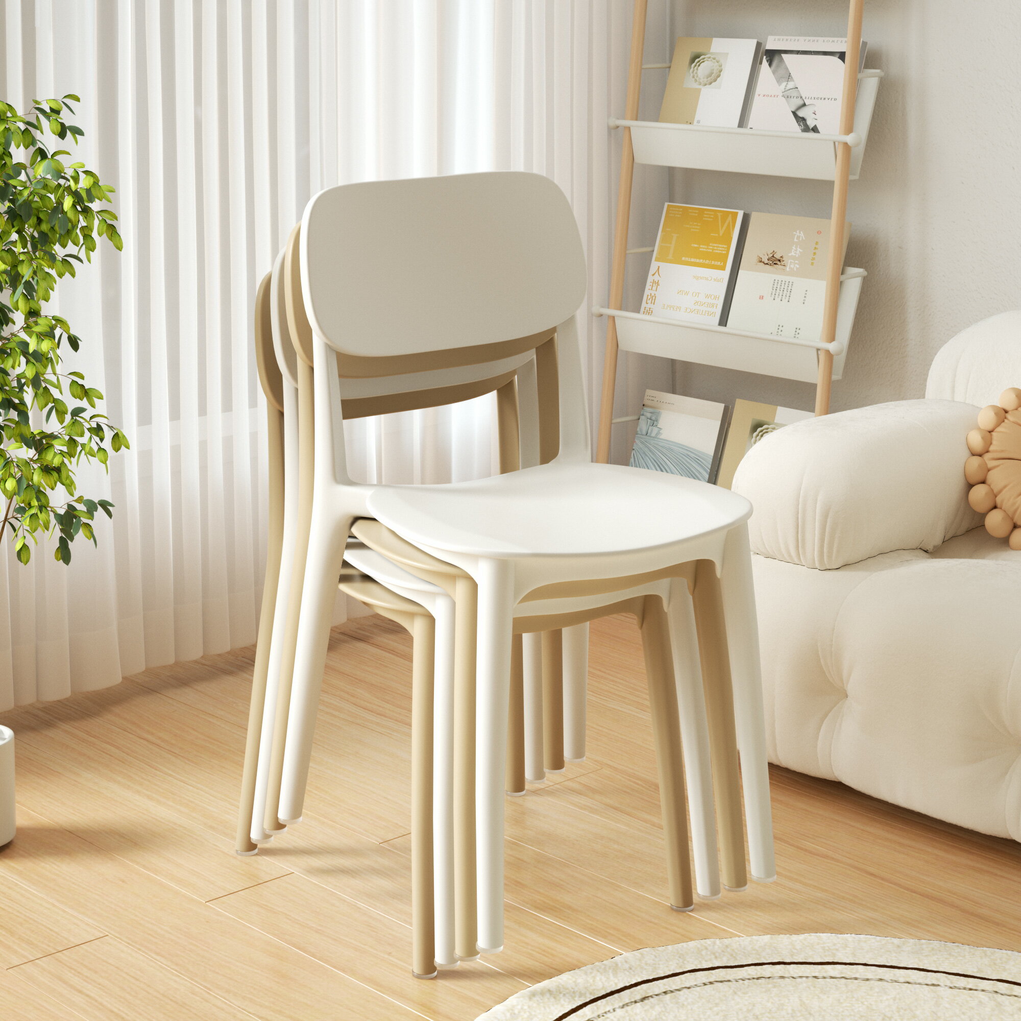 北歐塑料椅子家用加厚靠背凳子現代書桌椅餐桌餐椅/簡約休閑椅