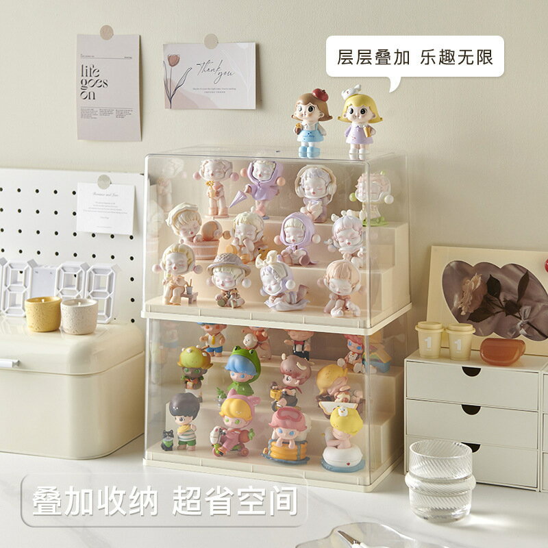 熱銷/免運費 盲盒收納展示架亞克力透明防塵樂高手辦擺件展示櫃泡泡瑪特展示盒