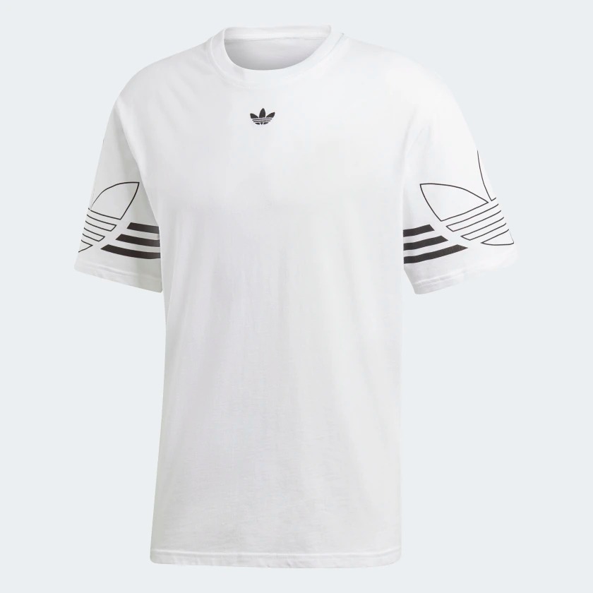 ADIDAS OUTLINE TEE 男裝 短袖 休閒 慢跑 舒適 棉質 白【運動世界】DU8536