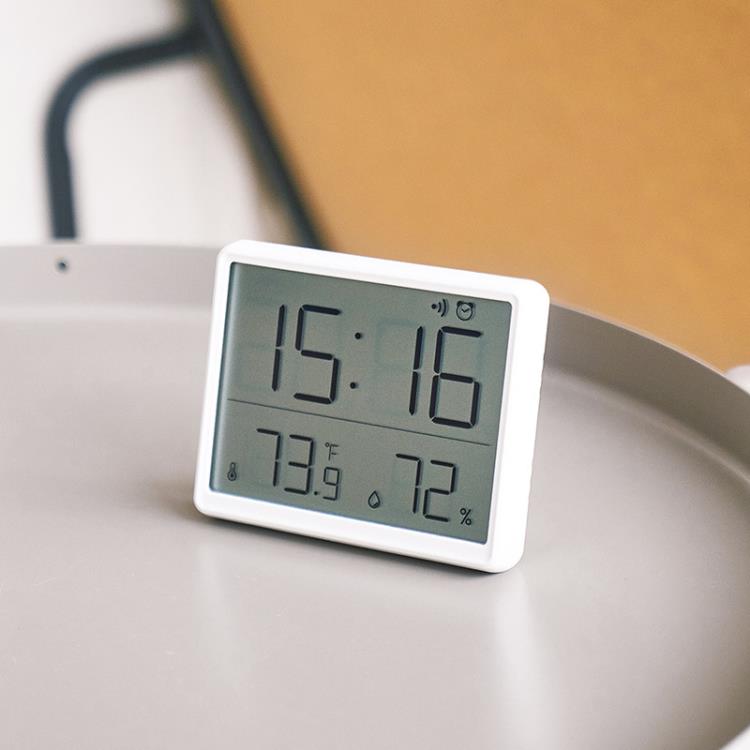 冰箱貼磁吸電子時鐘桌面溫度計鬧鐘懶人家用壁掛式鐘錶學生床頭鍾