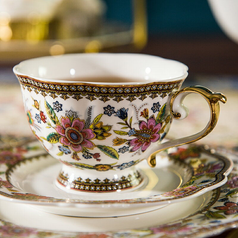 美式咖啡杯套裝歐式小奢華骨瓷茶具陶瓷英式下午茶花茶杯碟壺家用