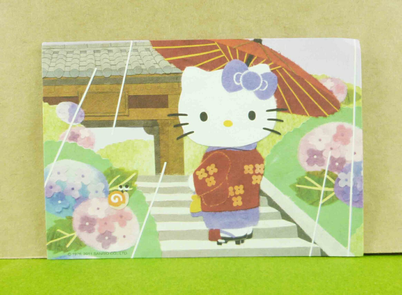 【震撼精品百貨】Hello Kitty 凱蒂貓 造型卡片-雨天 震撼日式精品百貨