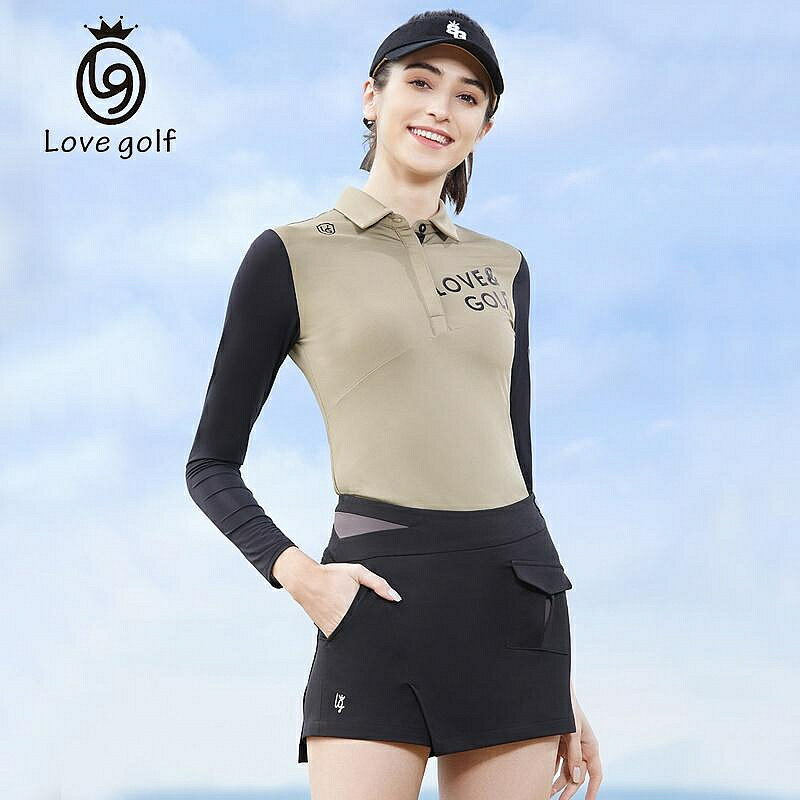 LG 高爾夫套裝球服裝女上衣短裙運動長袖T恤韓版GOLF衣服polo領緊身套裝 LG2160