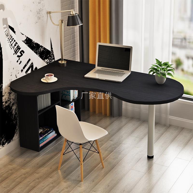 簡易書桌小戶型家用電腦桌簡約轉角颱式弧形書桌櫃組合臥室冩字颱
