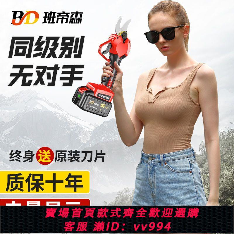 {公司貨 最低價}班帝森充電式果樹電動修枝剪全自動剪樹枝專用剪子省力樹枝剪刀
