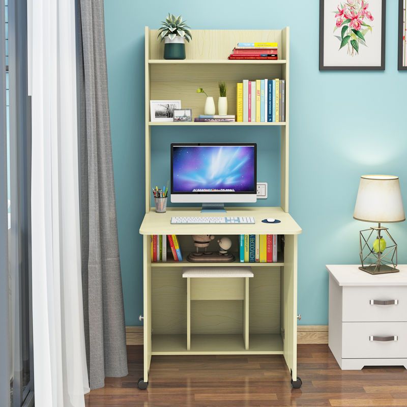 辦公書桌 電腦桌臺式家用書桌書架一體組合簡約小戶型寫字桌兒童臥室學習桌