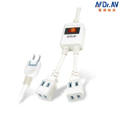 Dr.AV聖岡 極線系列 NS-264 旗艦級Y型1切4插2P分接線 4尺 NS-264-4 轉向插頭