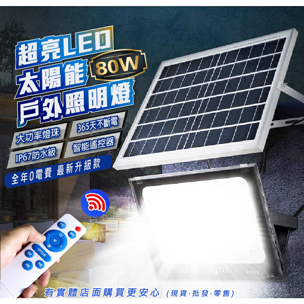 【現貨】感應路燈 太陽能燈 80W太陽能感應燈355顆燈珠 太陽能 戶外燈 感應燈 庭院燈 探照燈 照明燈 興雲網購