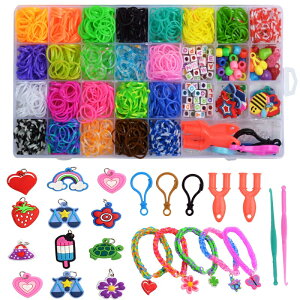 32格皮筋手工編織器彩色橡皮筋益智兒童玩具編織手鏈套裝6