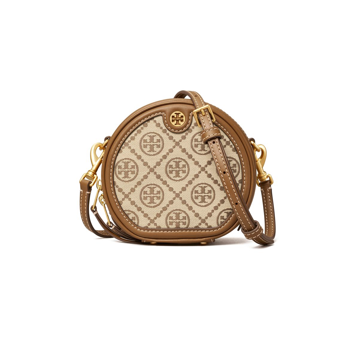 精選★TORY BURCH TB T Monogram 提花牛皮老花滿印小巧圓餅迷你包 88299【夏日美包★菲尼斯 國際精品↘3折起】