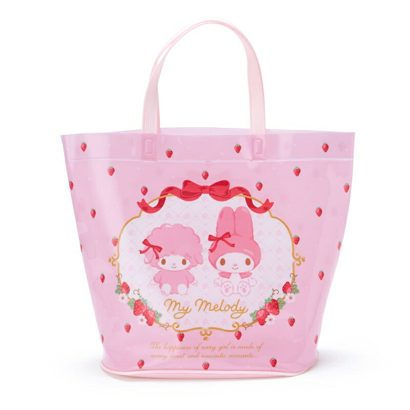 【震撼精品百貨】My Melody 美樂蒂 Sanrio 三麗鷗 防水手提包/透明防水包-草莓*47396 震撼日式精品百貨