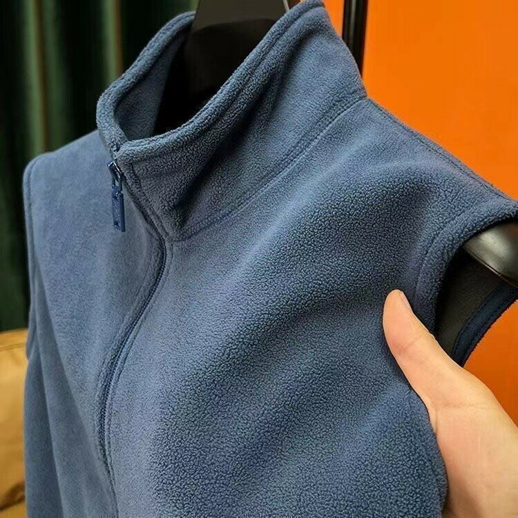 【秋季新品】M-5XL大碼背心男 馬甲背心 馬甲 秋冬新款男士搖粒絨馬甲 立領外穿內搭防風保暖拉鏈馬夾背心上衣厚