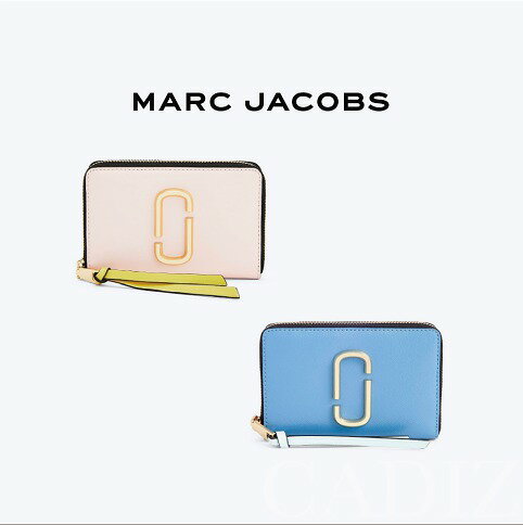 美國正品 Marc jacobs  Snapshot Small Stan 藍色粉色簡約拉鍊長夾