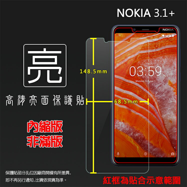 亮面螢幕保護貼 NOKIA 3.1 Plus TA-1104 保護貼 軟性 高畫質 亮貼 亮面貼 保護膜 手機膜
