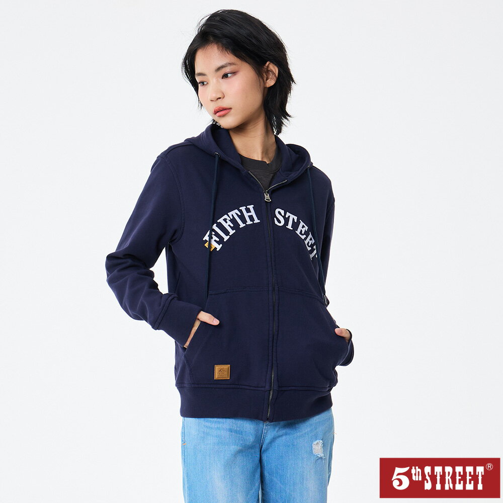 中性款 連帽針織外套 丈青 (510627) 【5th STREET】【APP下單天天10%回饋】 治裝激推 最高折426