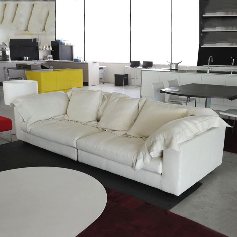 懶人沙發 北歐超大坐深懶人羽絨乳膠沙發小戶型組合客廳家具