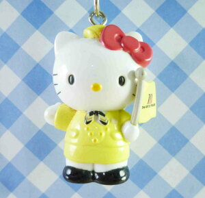 【震撼精品百貨】Hello Kitty 凱蒂貓 KITTY鎖圈-巴士黃 震撼日式精品百貨
