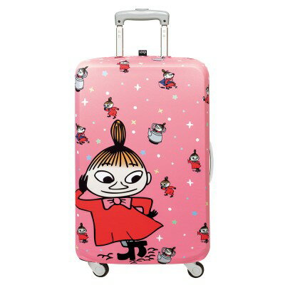 LOQI Moomin 姆明 小不點粉紅 行李箱套 保護套 彈力布保護套 防塵套【M號】