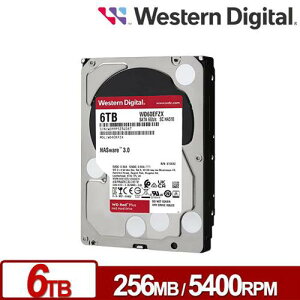 【最高9%回饋 再折$50】WD威騰 WD60EFPX 紅標Plus 6TB 3.5吋NAS硬碟