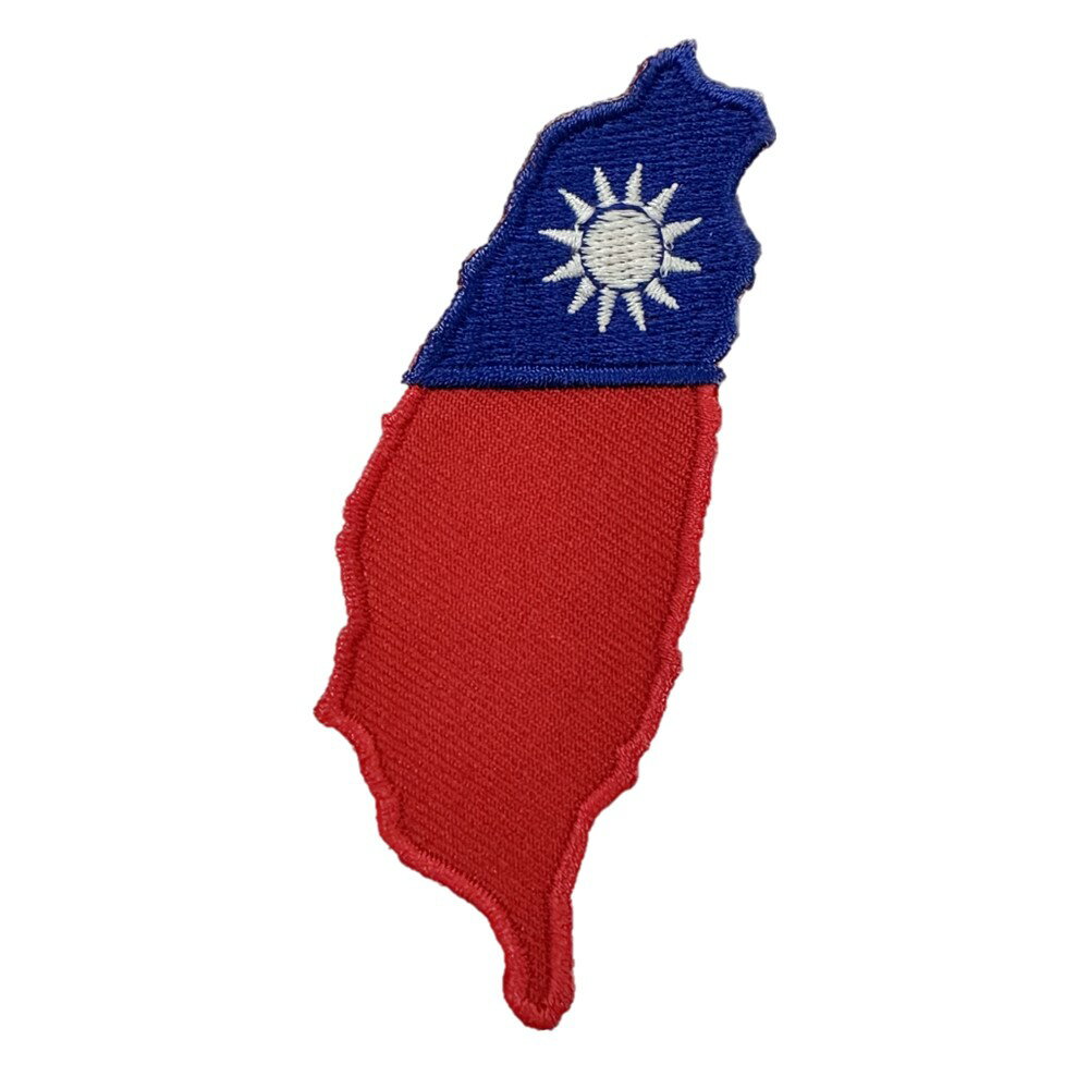 台灣國旗刺繡 Taiwan刺繡貼紙 中華民國背膠式繡布貼 衣服裝飾 補丁 燙布貼 刺繡貼