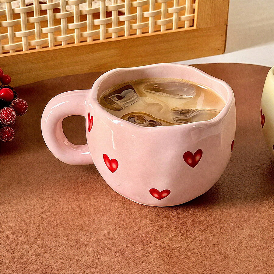 陶瓷杯 卡通 咖啡杯 牛奶杯 喝茶泡茶 熱飲冷飲 簡約輕奢 高顏值