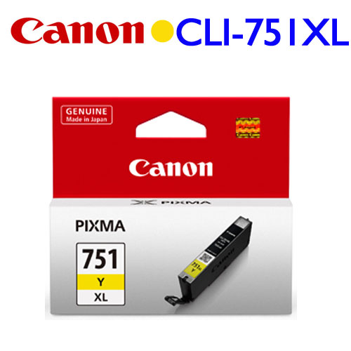 Canon CLI-751Y XL原廠高容量墨水匣 (黃)