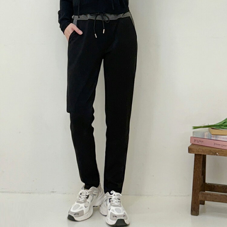 太空棉超彈撞色休閒褲(S-3L)【B370496】