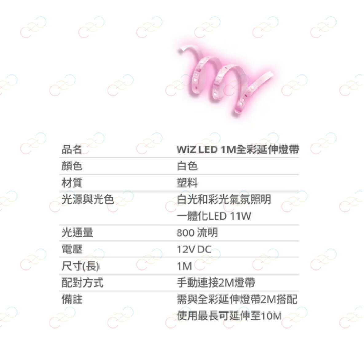 (A Light)附發票 PHILIPS LED WIZ 延伸燈帶 1米 延長燈帶 智慧燈帶 智能燈帶 軟條燈 條燈 2