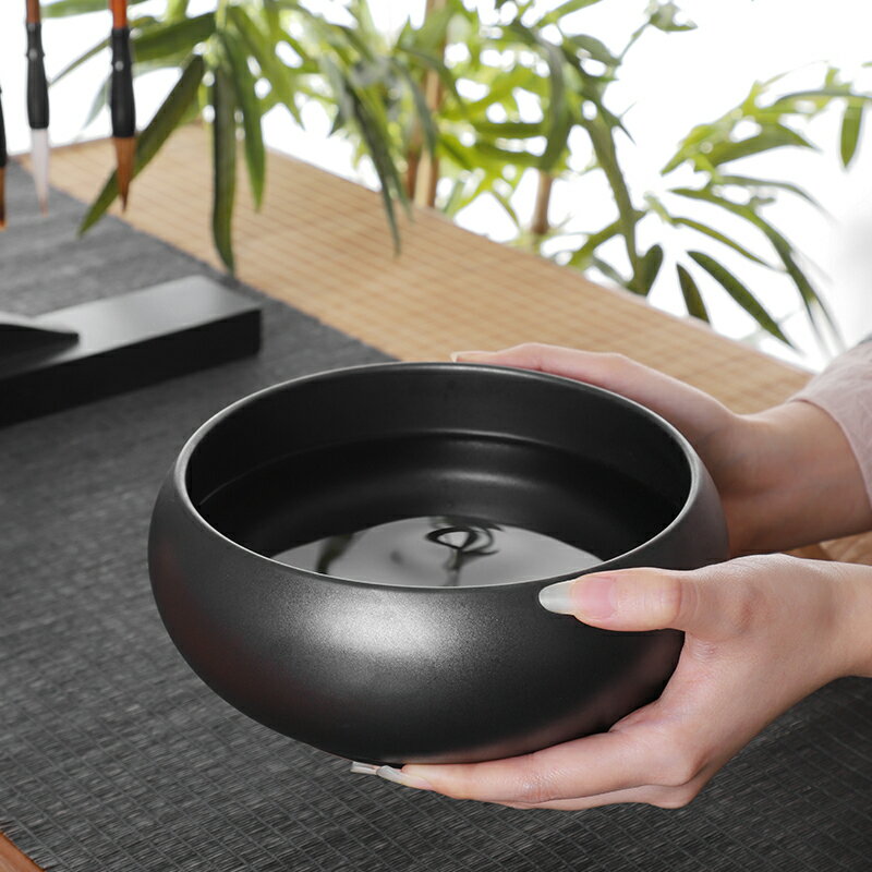 陶瓷茶洗茶具配件大號特大筆洗茶洗缸功夫茶道茶洗水盂洗茶杯盆