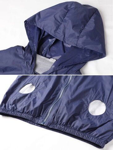 空調服 降溫 防暑 防曬外套 野外活動 USB四風扇驅動 附電池-深藍 1