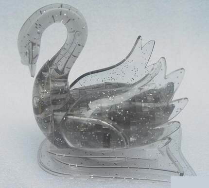 灰天鵝水晶拼圖灰天鵝創意實用母親節生日禮品情侶小禮品小禮物